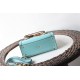 GUCCI Diana Mini Tote Bag - Blue Leather