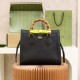 GUCCI Diana Small Tote Bag - Black Leather