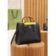 GUCCI Diana Small Tote Bag - Black Leather