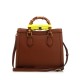 GUCCI Diana Small Tote Bag - Brown Leather