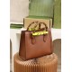 GUCCI Diana Small Tote Bag - Brown Leather