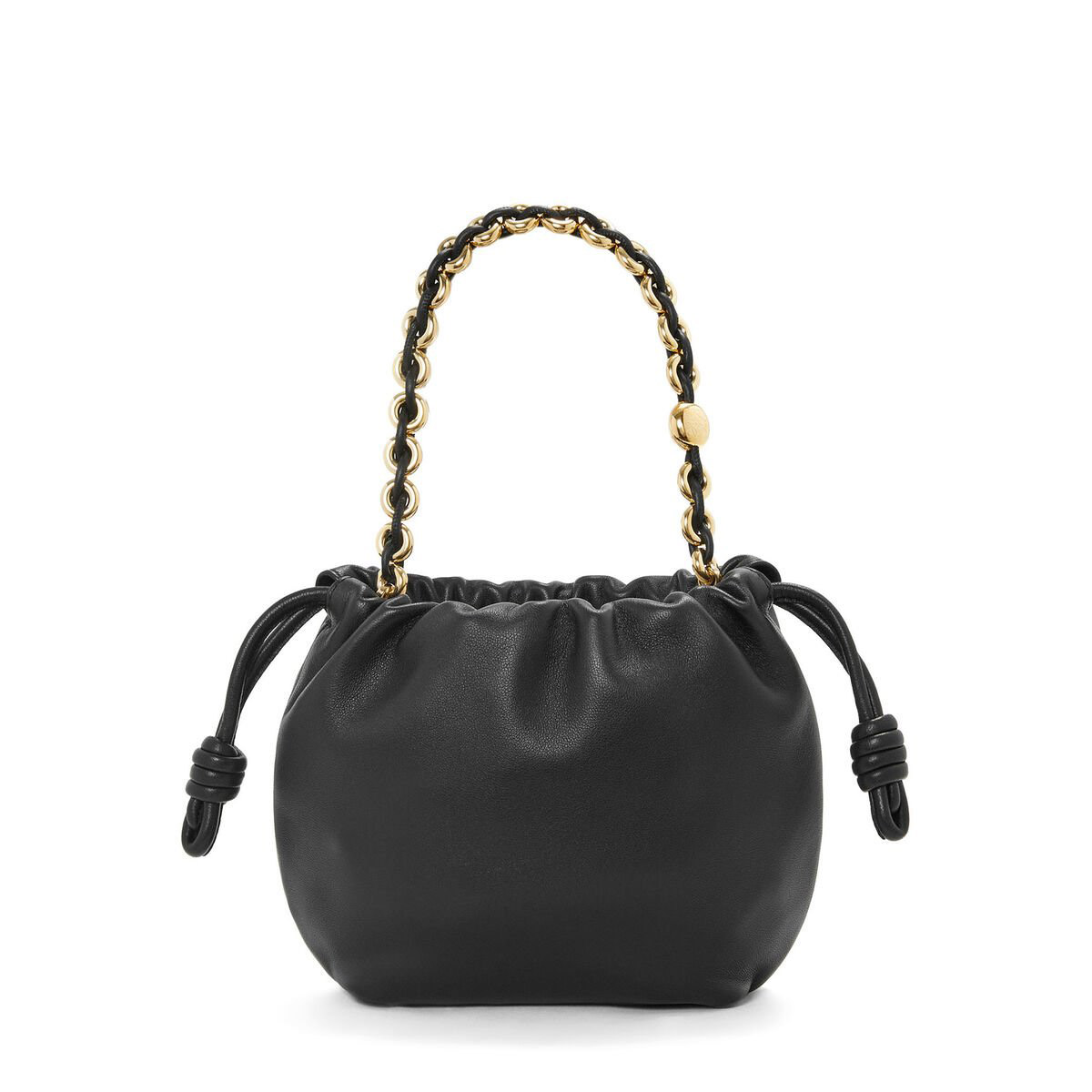 LOEWE Mini Flamenco Purse Bag In Mellow Nappa Lambskin - Black