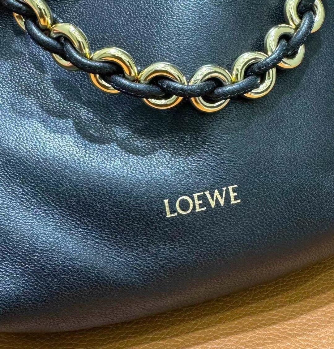 LOEWE Mini Flamenco Purse Bag In Mellow Nappa Lambskin - Black