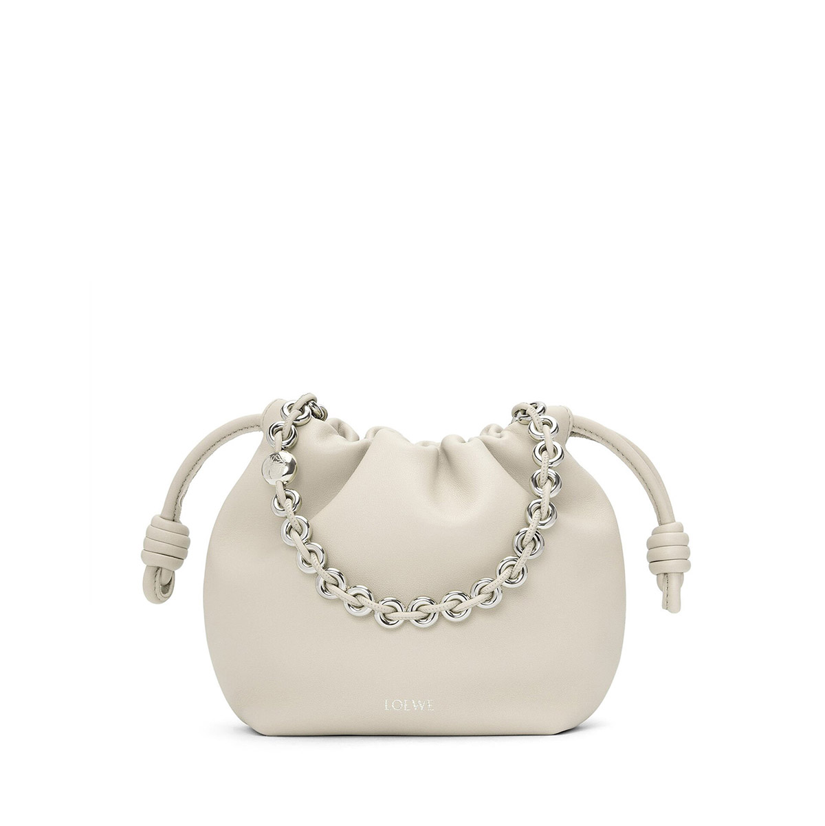 LOEWE Mini Flamenco Purse Bag In Mellow Nappa Lambskin - Sea Salt