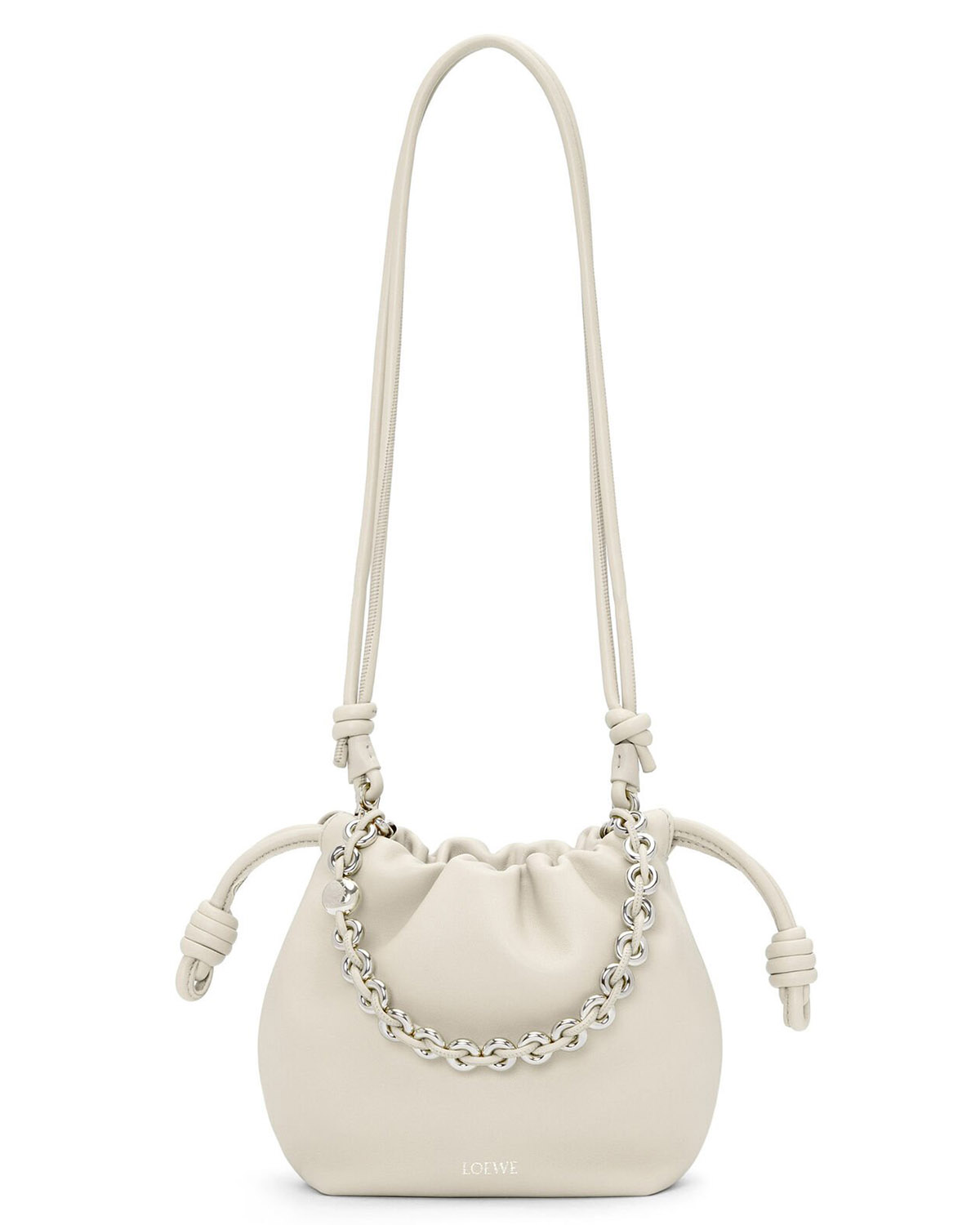 LOEWE Mini Flamenco Purse Bag In Mellow Nappa Lambskin - Sea Salt