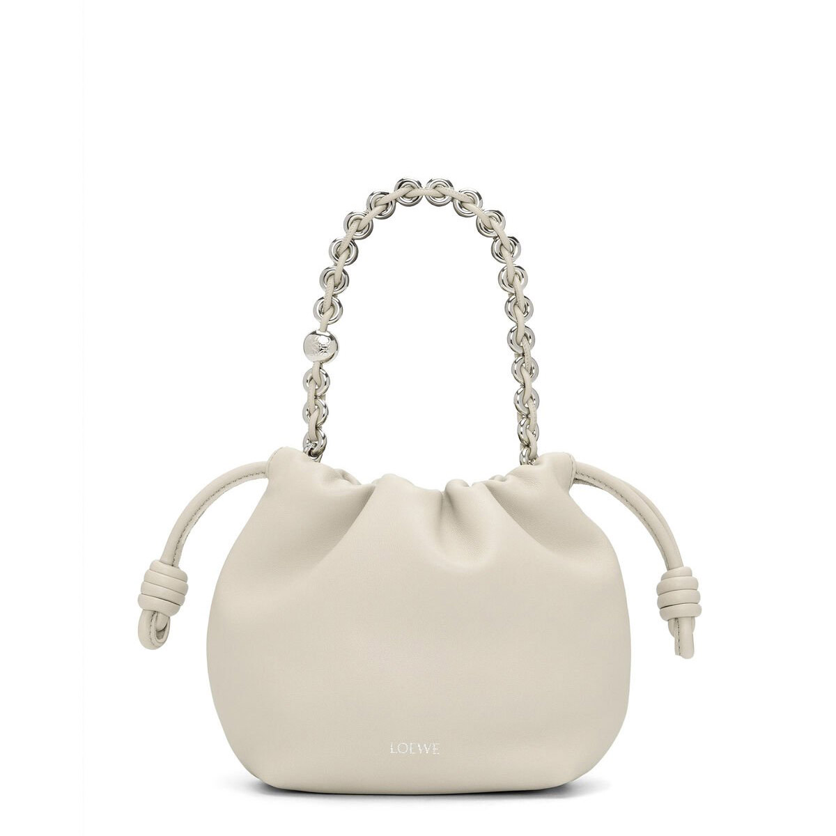 LOEWE Mini Flamenco Purse Bag In Mellow Nappa Lambskin - Sea Salt