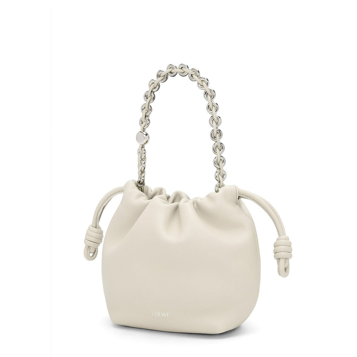 LOEWE Mini Flamenco Purse Bag In Mellow Nappa Lambskin - Sea Salt