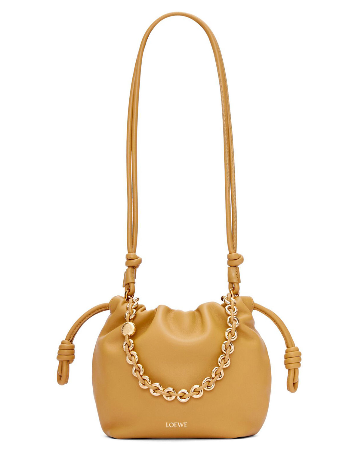 LOEWE Mini Flamenco Purse Bag In Mellow Nappa Lambskin - Sahara