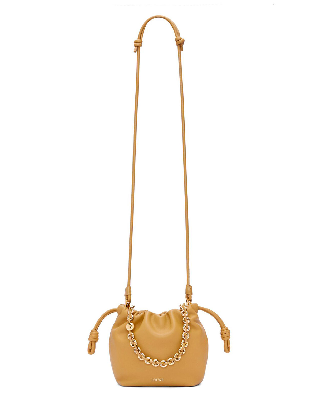 LOEWE Mini Flamenco Purse Bag In Mellow Nappa Lambskin - Sahara