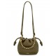 LOEWE Mini Flamenco Purse Bag In Mellow Nappa Lambskin - Dark Khaki Green