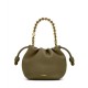 LOEWE Mini Flamenco Purse Bag In Mellow Nappa Lambskin - Dark Khaki Green