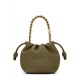 LOEWE Mini Flamenco Purse Bag In Mellow Nappa Lambskin - Dark Khaki Green