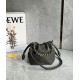 LOEWE Mini Flamenco Purse Bag In Mellow Nappa Lambskin - Dark Khaki Green