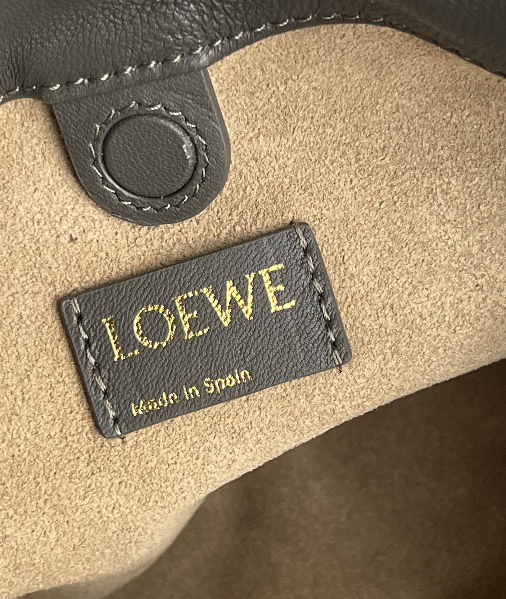 LOEWE Mini Flamenco Purse Bag In Mellow Nappa Lambskin - Dark Khaki Green