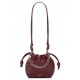 LOEWE Mini Flamenco Purse Bag In Mellow Nappa Lambskin - Dark Burgundy