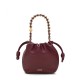 LOEWE Mini Flamenco Purse Bag In Mellow Nappa Lambskin - Dark Burgundy