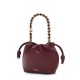 LOEWE Mini Flamenco Purse Bag In Mellow Nappa Lambskin - Dark Burgundy