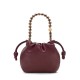 LOEWE Mini Flamenco Purse Bag In Mellow Nappa Lambskin - Dark Burgundy