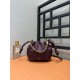 LOEWE Mini Flamenco Purse Bag In Mellow Nappa Lambskin - Dark Burgundy