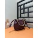 LOEWE Mini Flamenco Purse Bag In Mellow Nappa Lambskin - Dark Burgundy