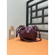 LOEWE Mini Flamenco Purse Bag In Mellow Nappa Lambskin - Dark Burgundy