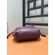 LOEWE Mini Flamenco Purse Bag In Mellow Nappa Lambskin - Dark Burgundy