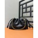 LOEWE Medium Flamenco Purse Bag In Mellow Nappa Lambskin - Black