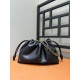 LOEWE Medium Flamenco Purse Bag In Mellow Nappa Lambskin - Black