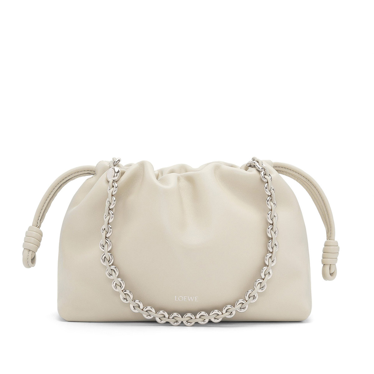 LOEWE Medium Flamenco Purse Bag In Mellow Nappa Lambskin - Sea Salt