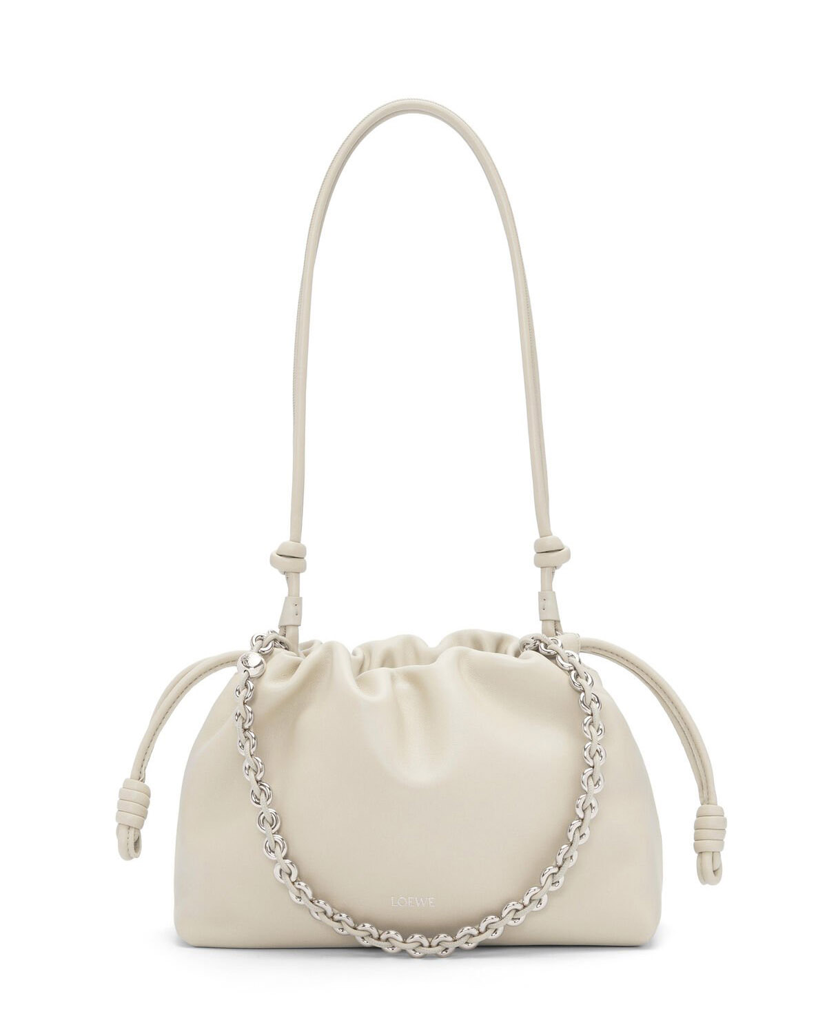 LOEWE Medium Flamenco Purse Bag In Mellow Nappa Lambskin - Sea Salt