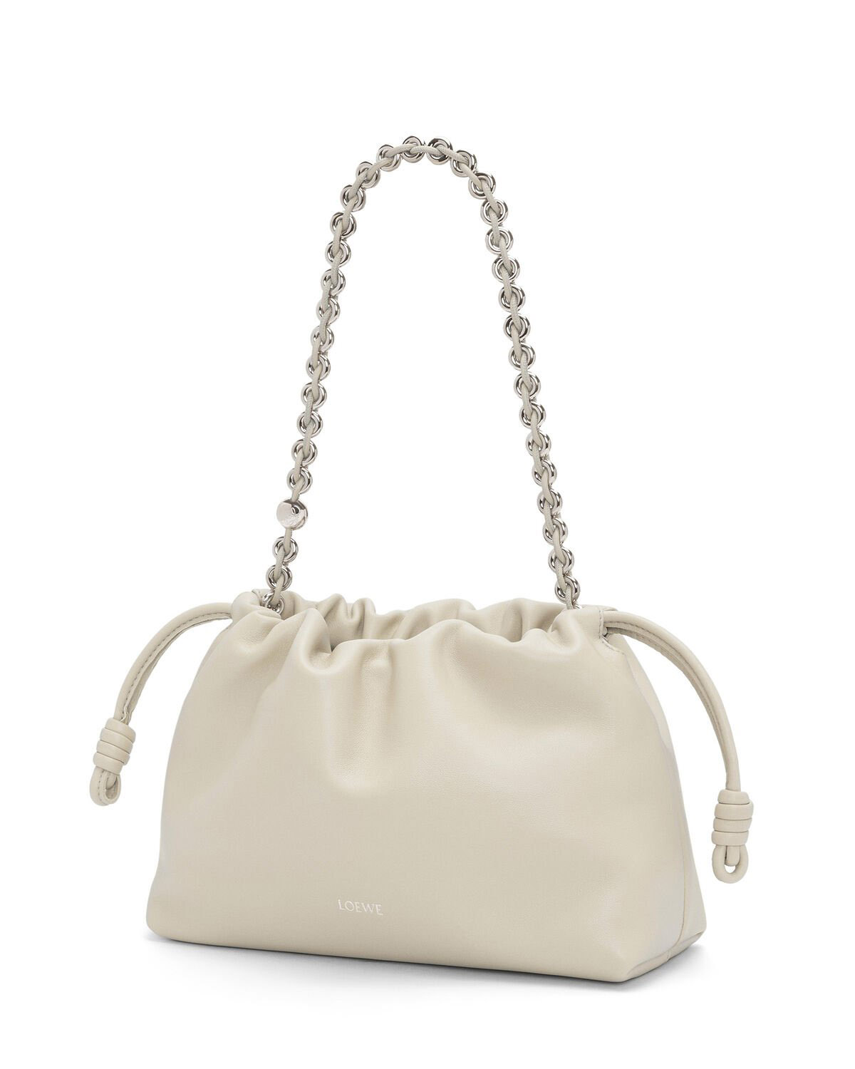 LOEWE Medium Flamenco Purse Bag In Mellow Nappa Lambskin - Sea Salt