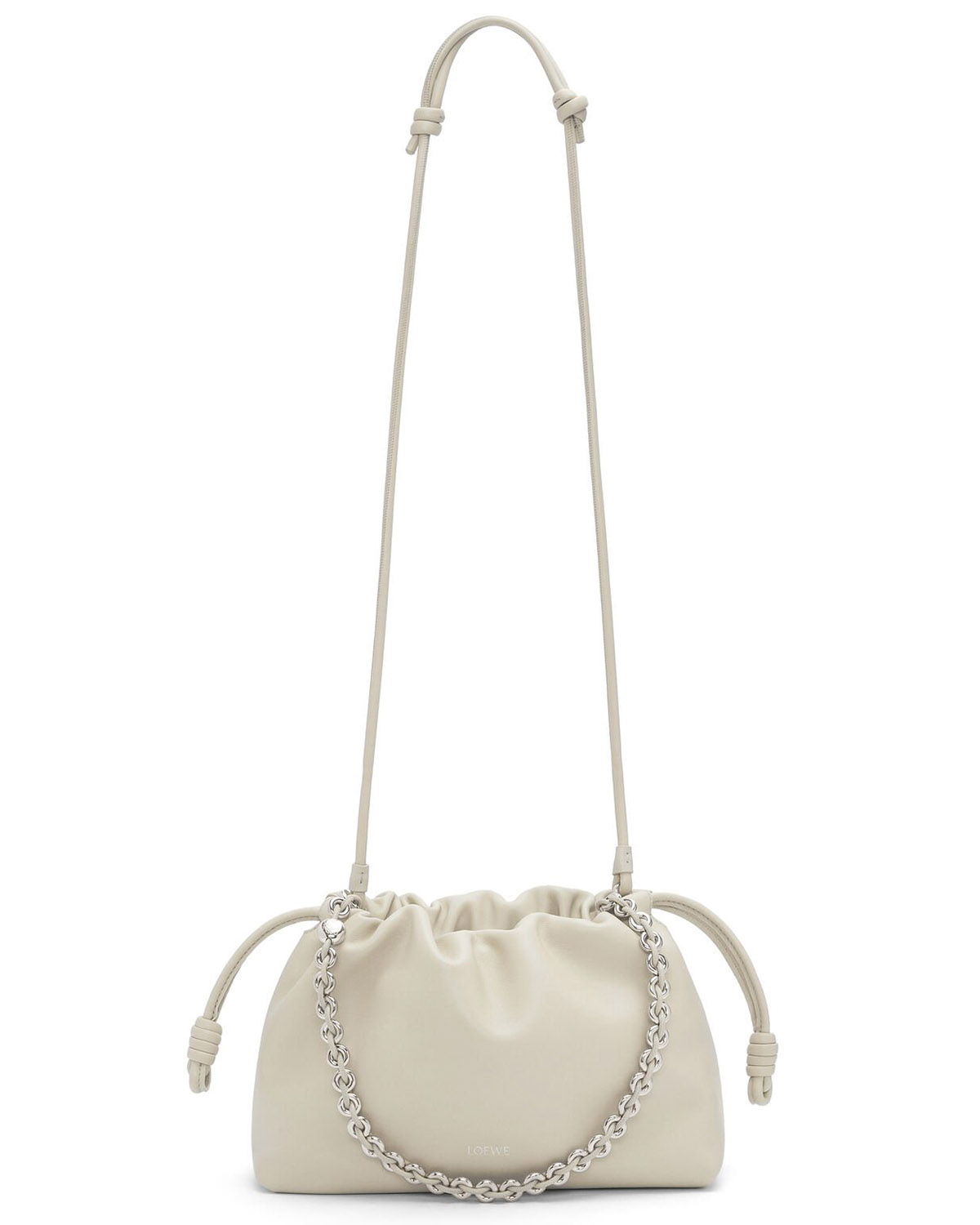 LOEWE Medium Flamenco Purse Bag In Mellow Nappa Lambskin - Sea Salt