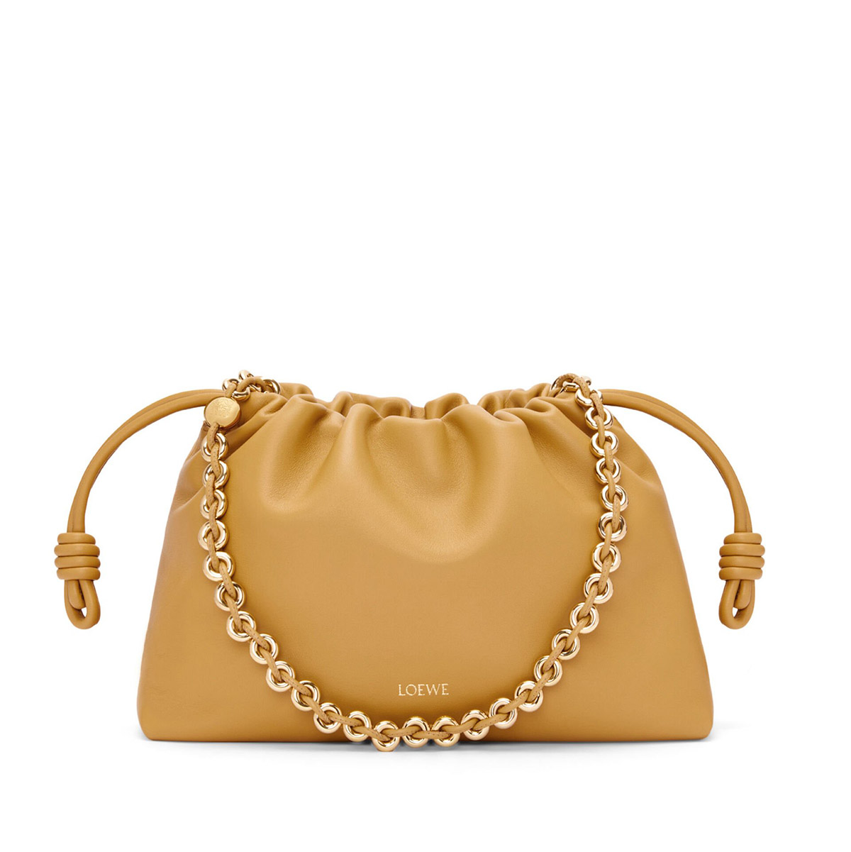 LOEWE Medium Flamenco Purse Bag In Mellow Nappa Lambskin - Sahara