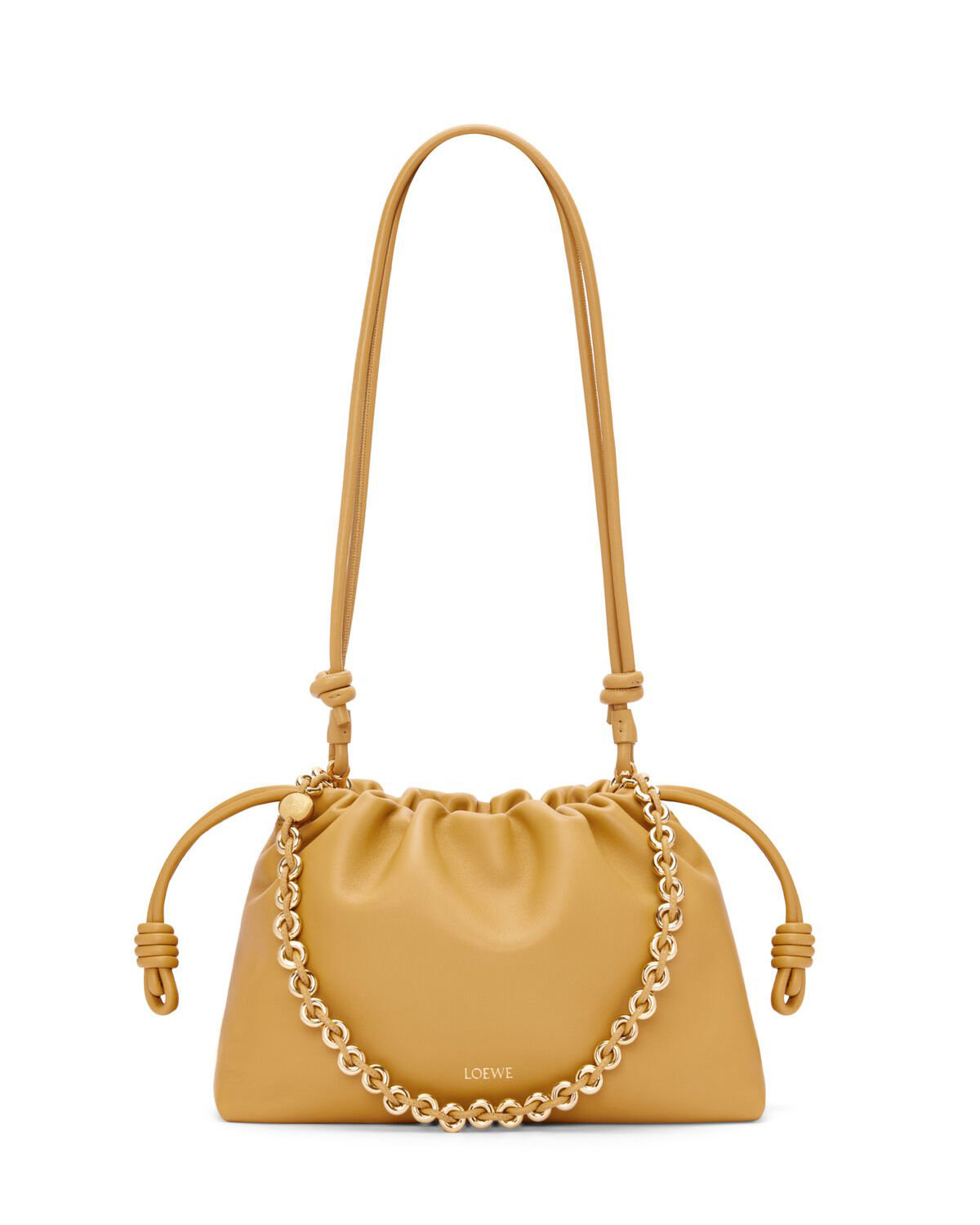 LOEWE Medium Flamenco Purse Bag In Mellow Nappa Lambskin - Sahara