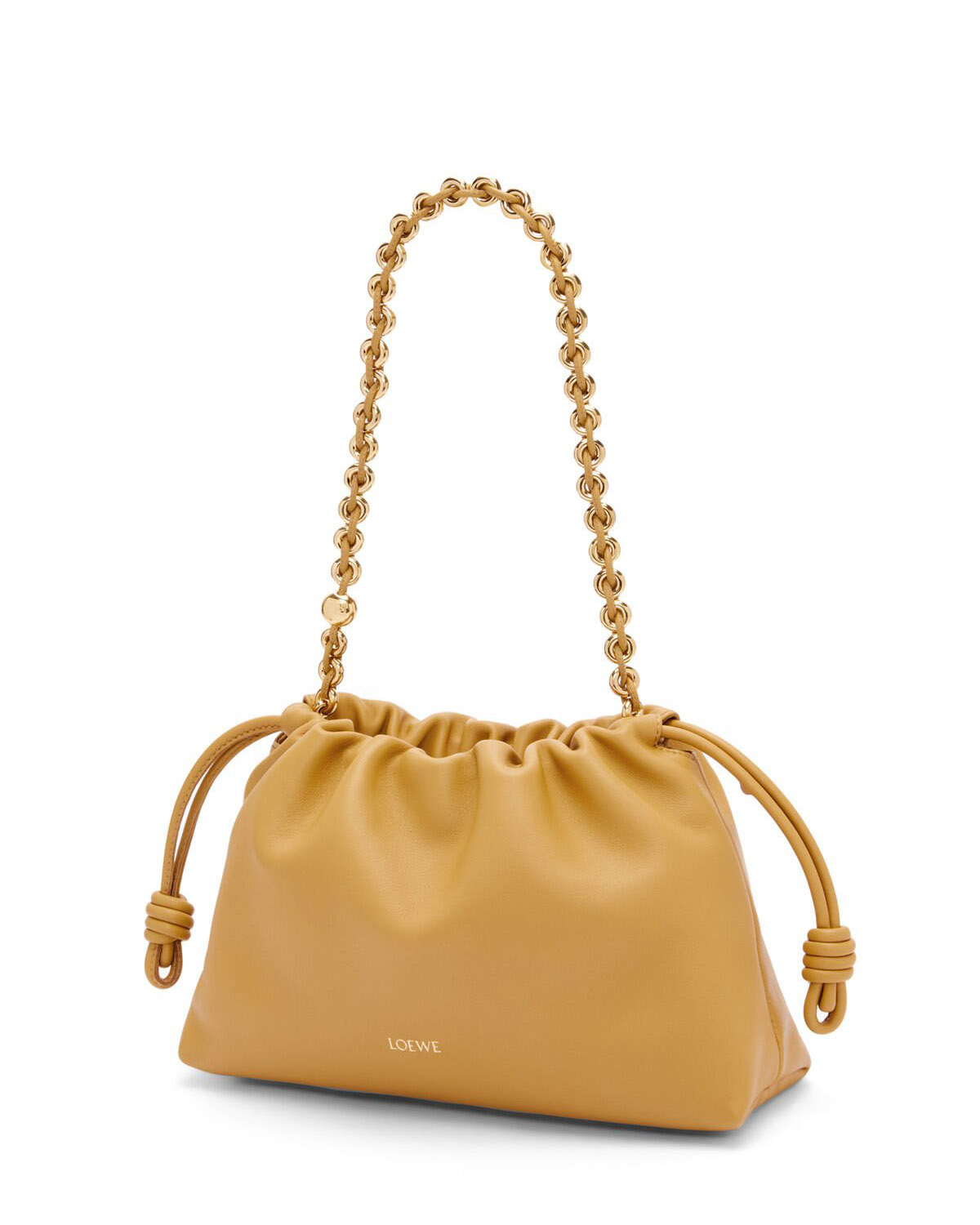 LOEWE Medium Flamenco Purse Bag In Mellow Nappa Lambskin - Sahara