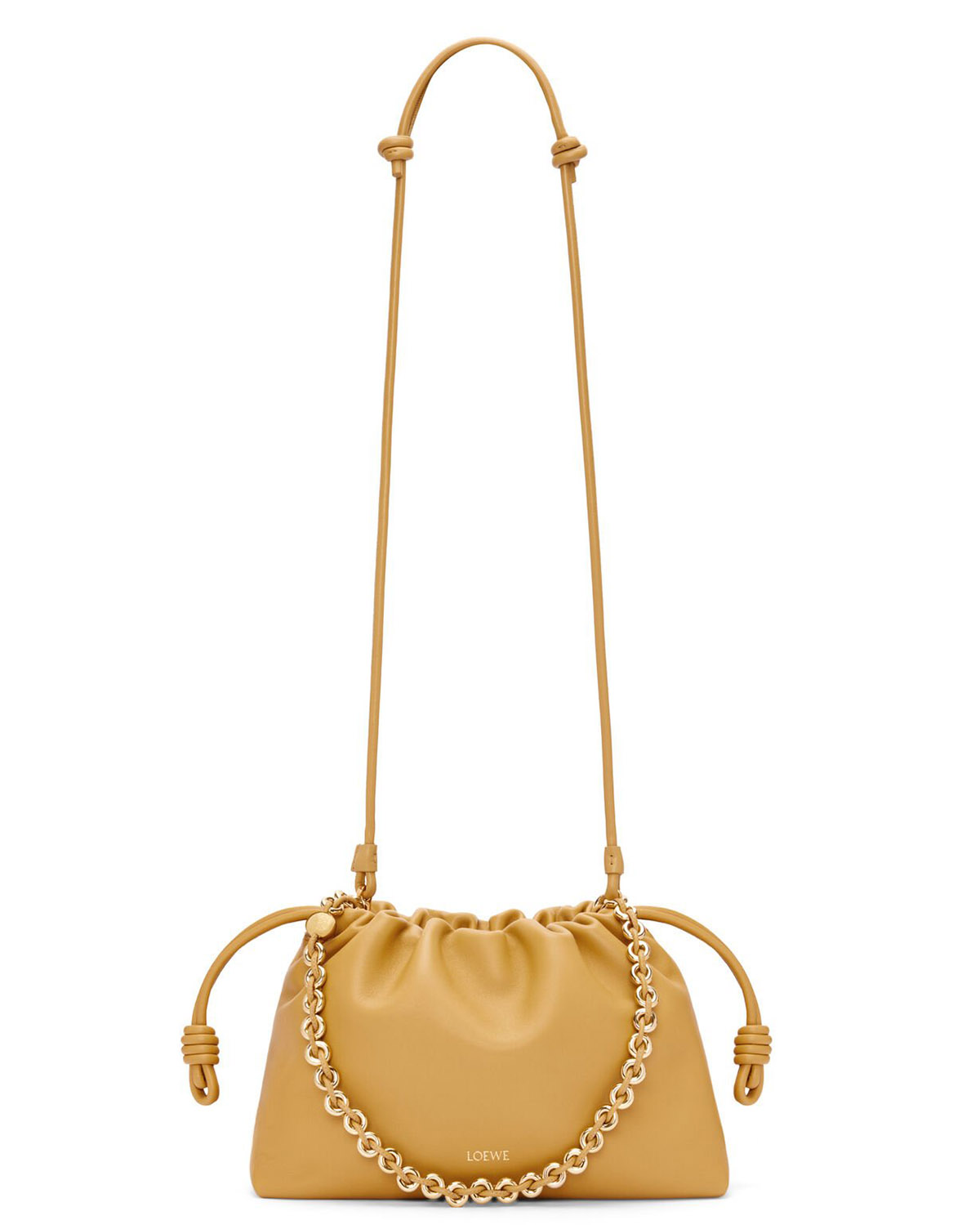 LOEWE Medium Flamenco Purse Bag In Mellow Nappa Lambskin - Sahara