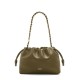 LOEWE Medium Flamenco Purse Bag In Mellow Nappa Lambskin - Dark Khaki Green