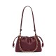 LOEWE Medium Flamenco Purse Bag In Mellow Nappa Lambskin - Dark Burgundy