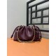 LOEWE Medium Flamenco Purse Bag In Mellow Nappa Lambskin - Dark Burgundy