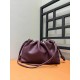 LOEWE Medium Flamenco Purse Bag In Mellow Nappa Lambskin - Dark Burgundy