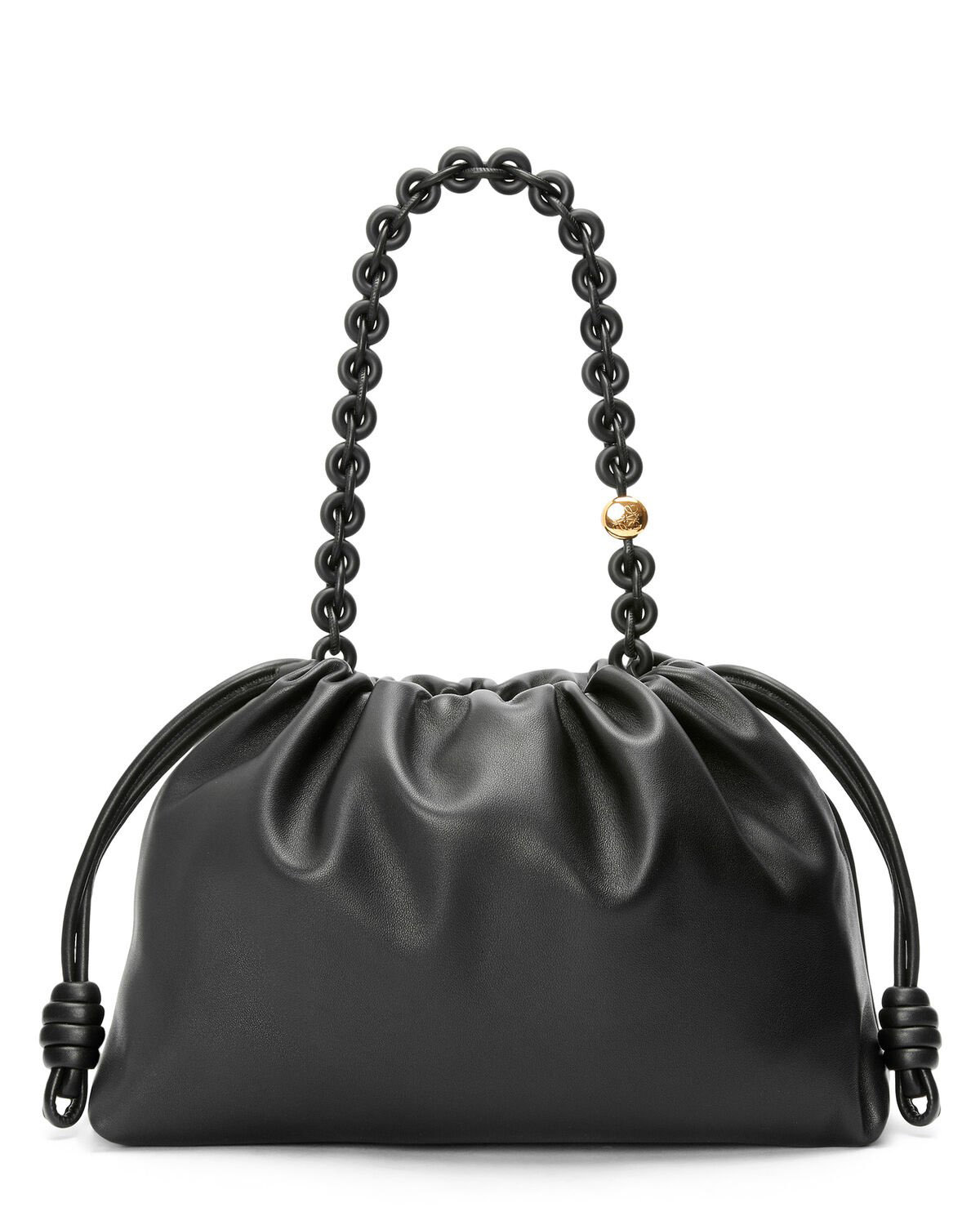 LOEWE Large Flamenco Purse Bag In Mellow Nappa Lambskin - Black