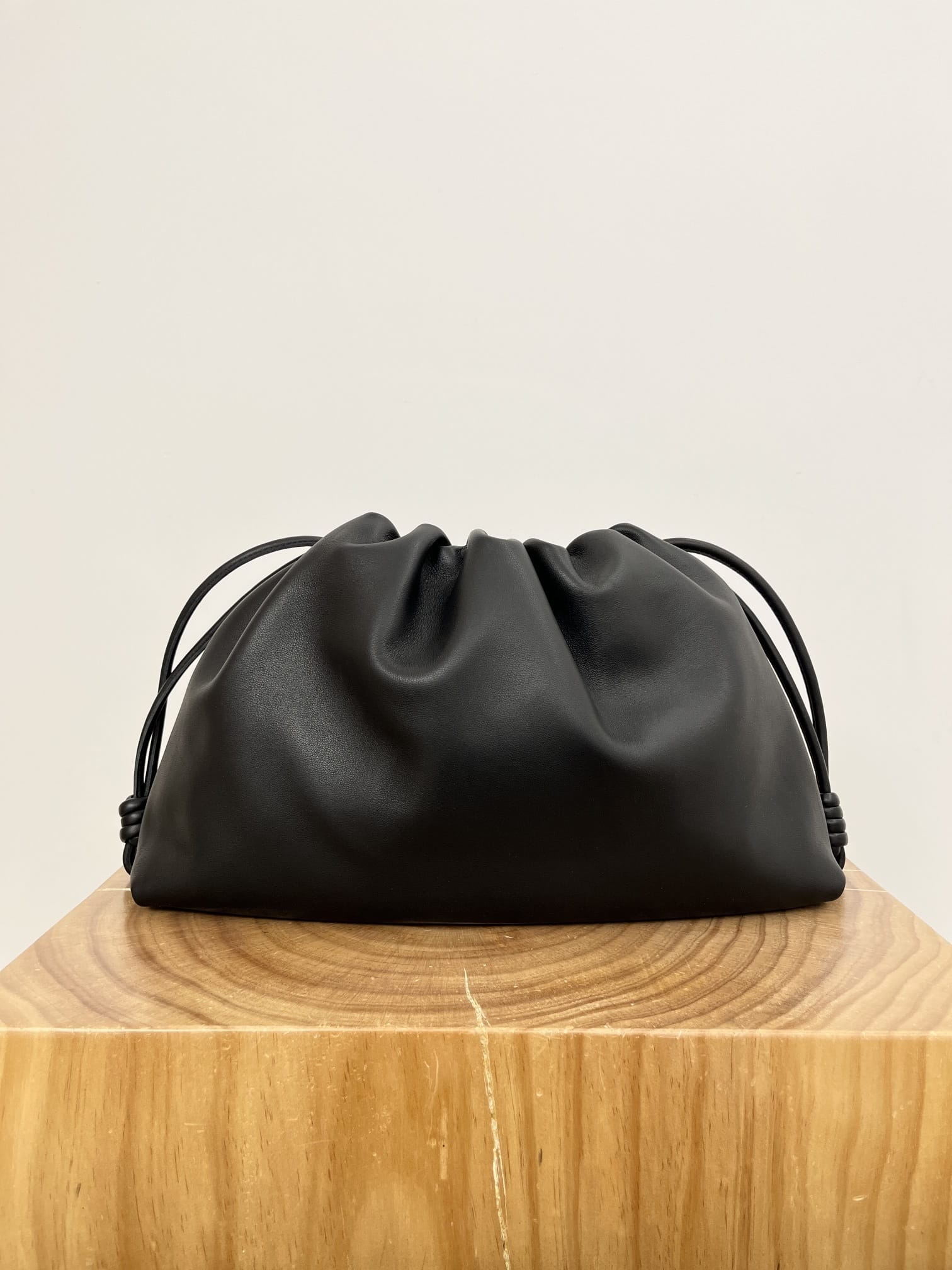 LOEWE Large Flamenco Purse Bag In Mellow Nappa Lambskin - Black