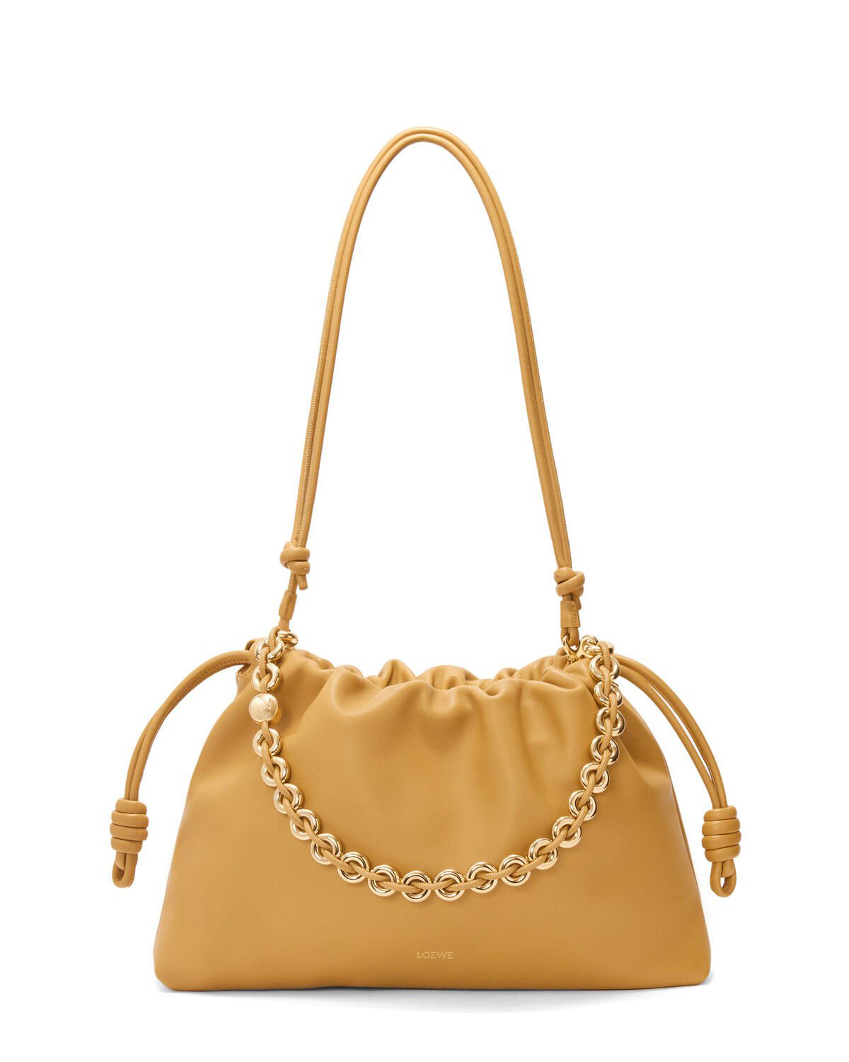 LOEWE Large Flamenco Purse Bag In Mellow Nappa Lambskin - Sahara