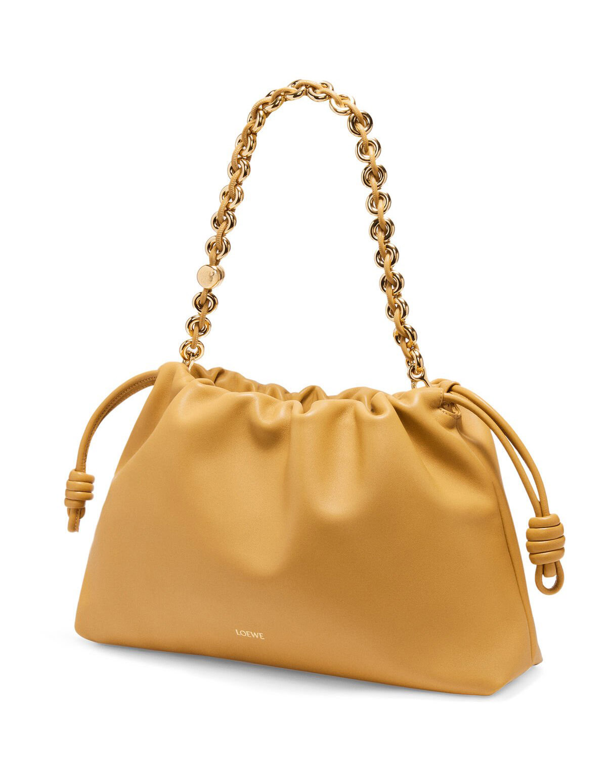 LOEWE Large Flamenco Purse Bag In Mellow Nappa Lambskin - Sahara