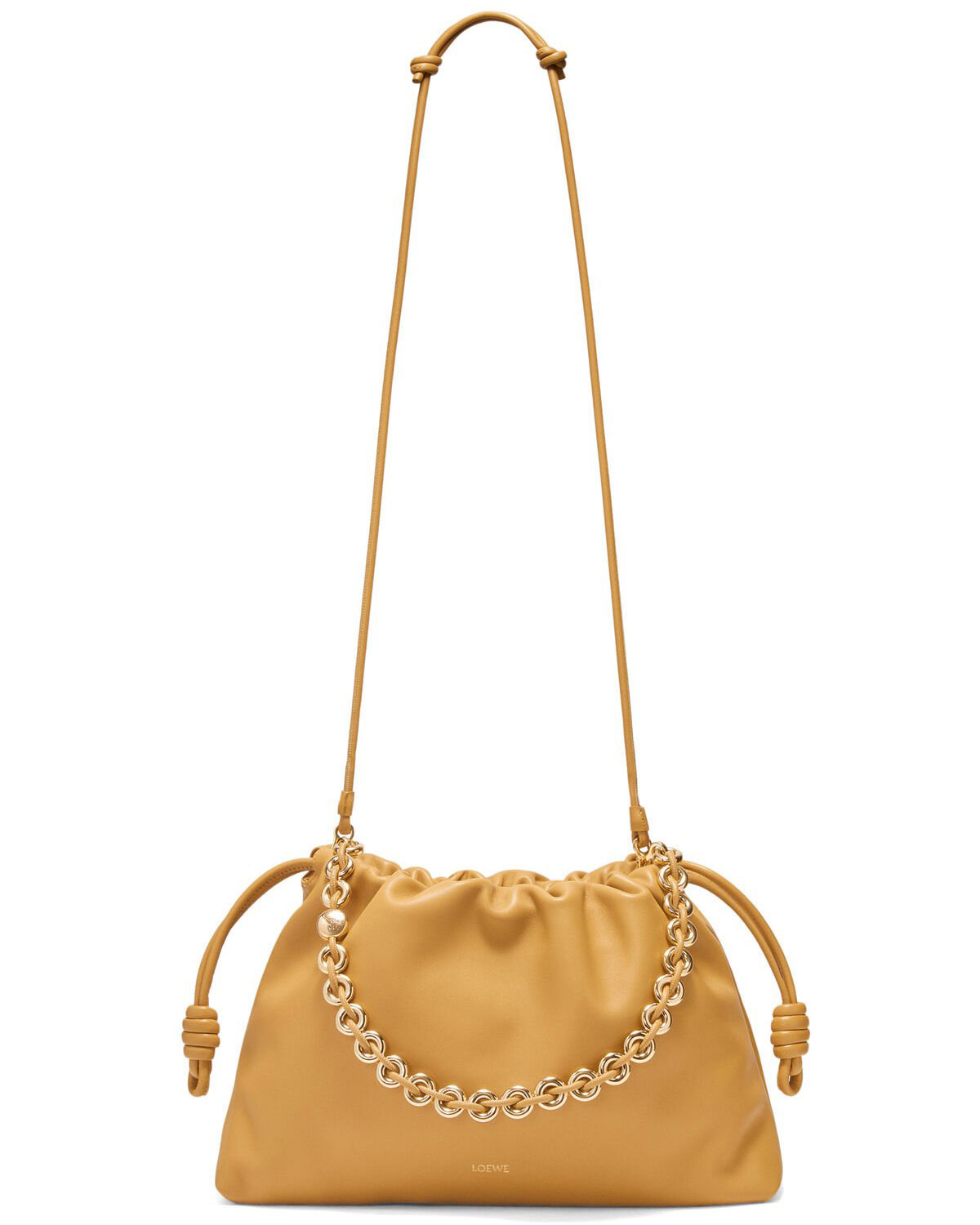 LOEWE Large Flamenco Purse Bag In Mellow Nappa Lambskin - Sahara