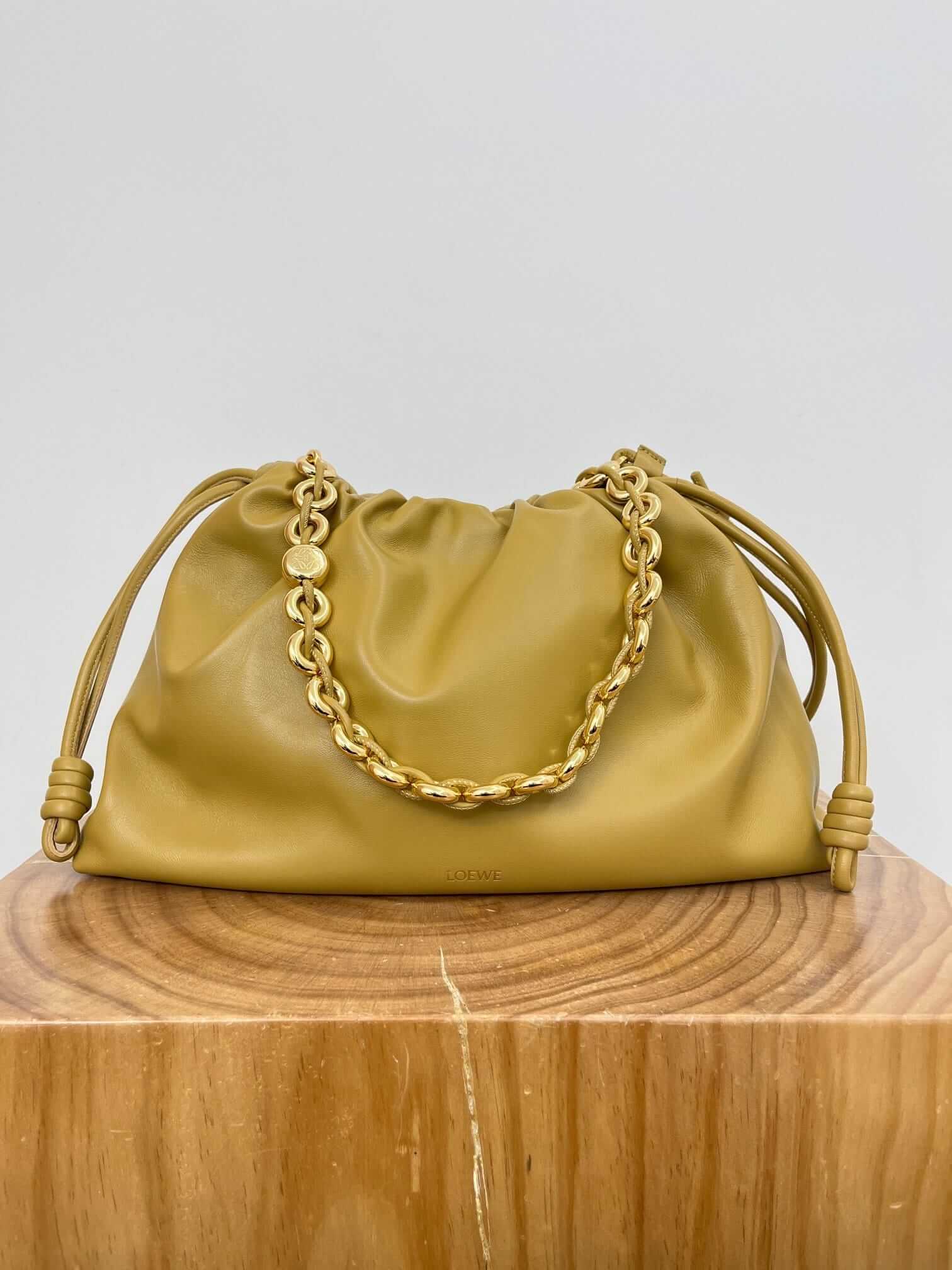 LOEWE Large Flamenco Purse Bag In Mellow Nappa Lambskin - Sahara