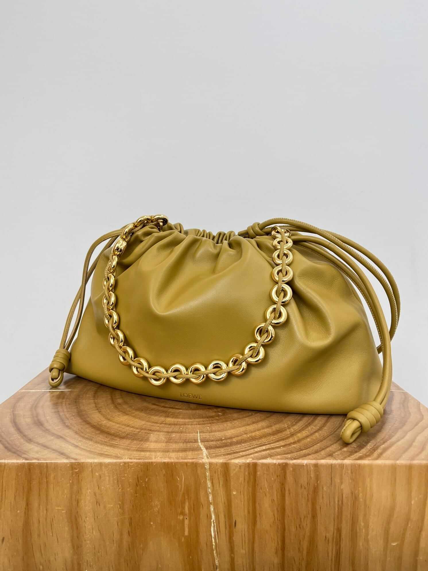 LOEWE Large Flamenco Purse Bag In Mellow Nappa Lambskin - Sahara