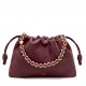 LOEWE Large Flamenco Purse Bag In Mellow Nappa Lambskin - Dark Burgundy