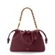 LOEWE Large Flamenco Purse Bag In Mellow Nappa Lambskin - Dark Burgundy