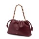 LOEWE Large Flamenco Purse Bag In Mellow Nappa Lambskin - Dark Burgundy